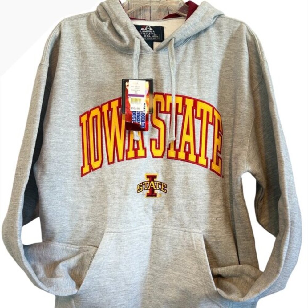 J America Sportswear NWT Iowa State University Collegiate Hooded Sweatshirt Size